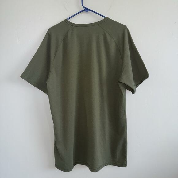BYLT Premium Crew Men’s Tshirt Sz XL Olive Army Green Short Sleeve Gym - Picture 5 of 8
